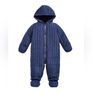 First Impressions toddler boys quilted detachable foot snowsuit